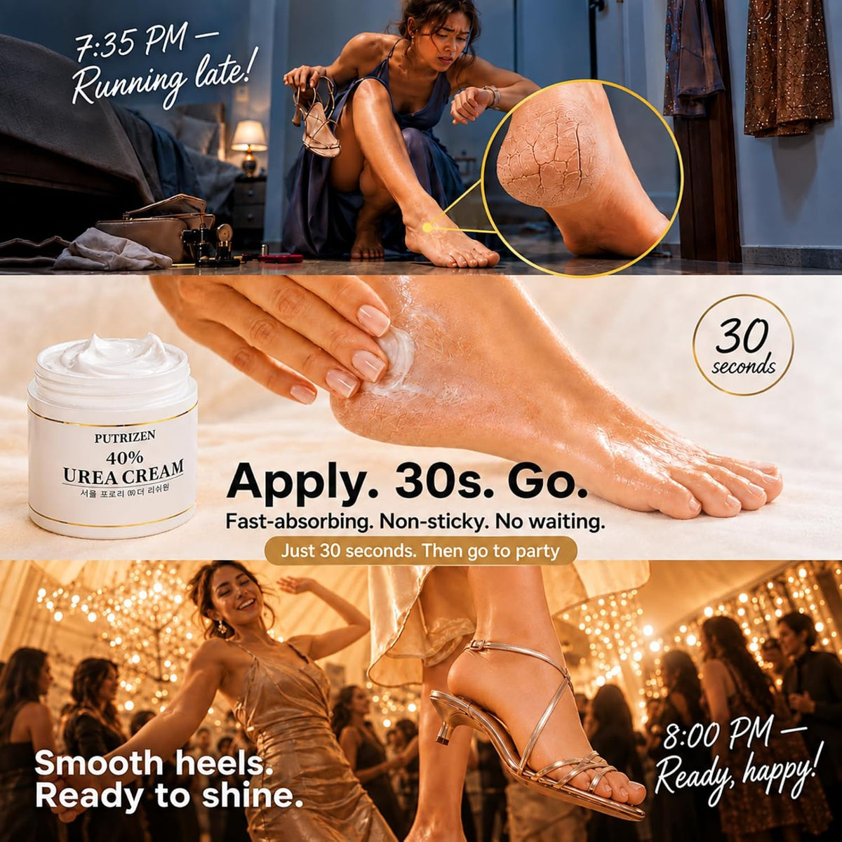 Urea Cream Foot Cream: for Dry Cracked Heels and Feet