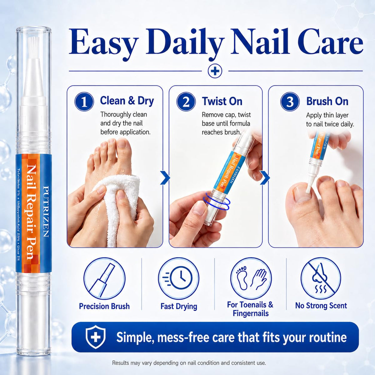 PUTRIZEN Toenail Fungus Treatment Extra Strength Pen: Deep Nail Penetration