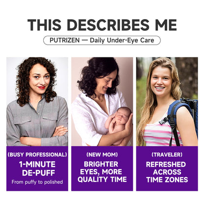 PUTRIZEN Retinol Eye Cream for Puffiness: 1-Minute Morning De-Puffing